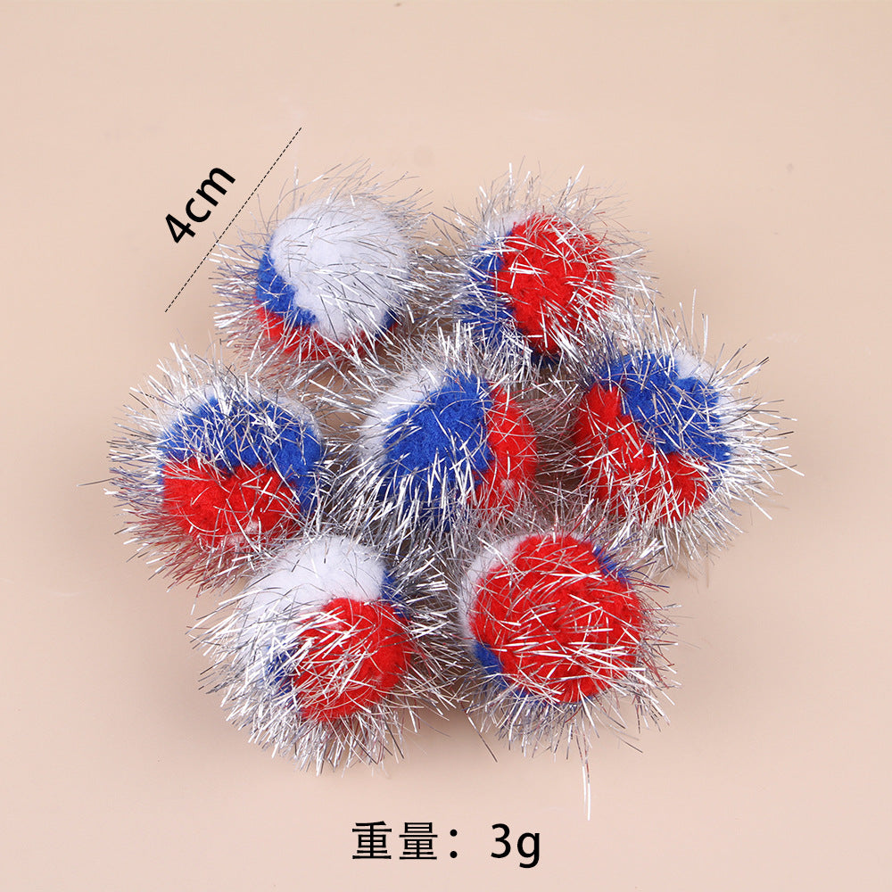 Summary of cat toy combination accessories Plastic bell ball flower drum rainbow ball feather mouse pet cat toy