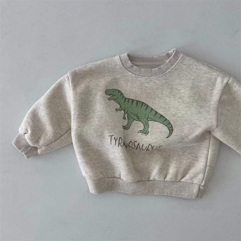 Spring and Autumn Korean version of children's clothing baby cartoon stylish cotton tops casual long-sleeved round neck boys and girls sweater soft and comfortable