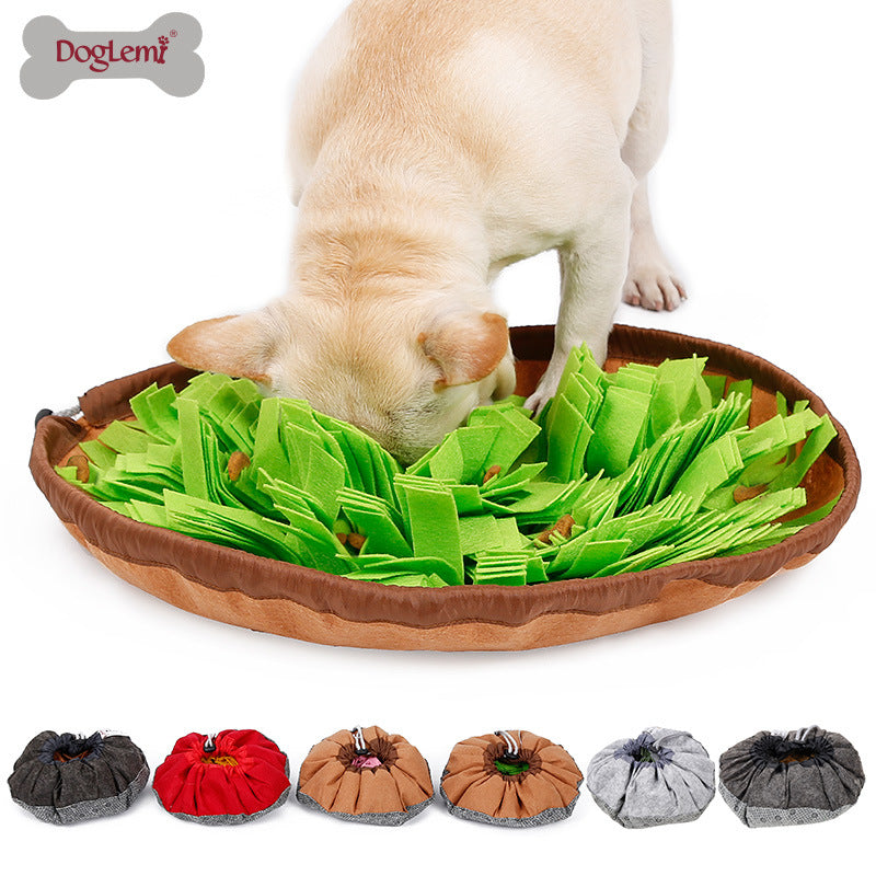 Pet Dual-purpose Sniffing Bowl Sniffing Mat Puzzle Tibetan Food Training Dog Toy Dog Sniffing Mat Pet Supplies