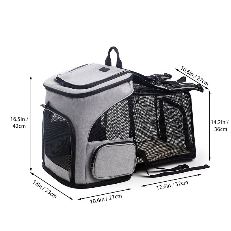 Spot wholesale new cat and dog bag pet bag portable foldable expandable breathable mesh backpack