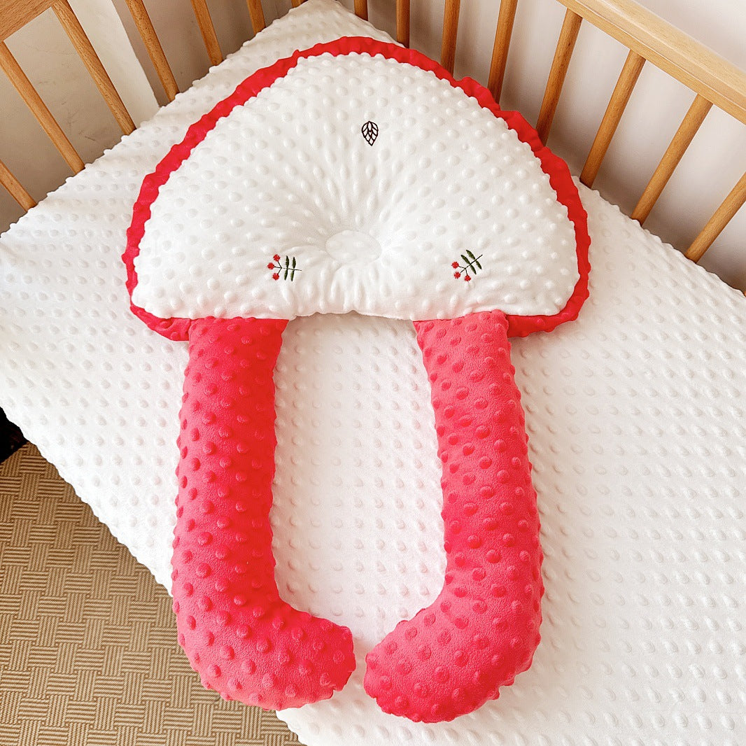 ins baby comfort pillow bean velvet U-shaped pillow anti-head tilt shaping pillow anti-startle baby sleeping pillow