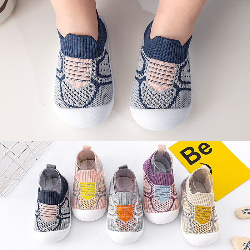 Baby toddler shoes non-slip soft bottom baby shoes breathable mesh socks shoes one pedal boys and girls shoes spring and summer 1 year old