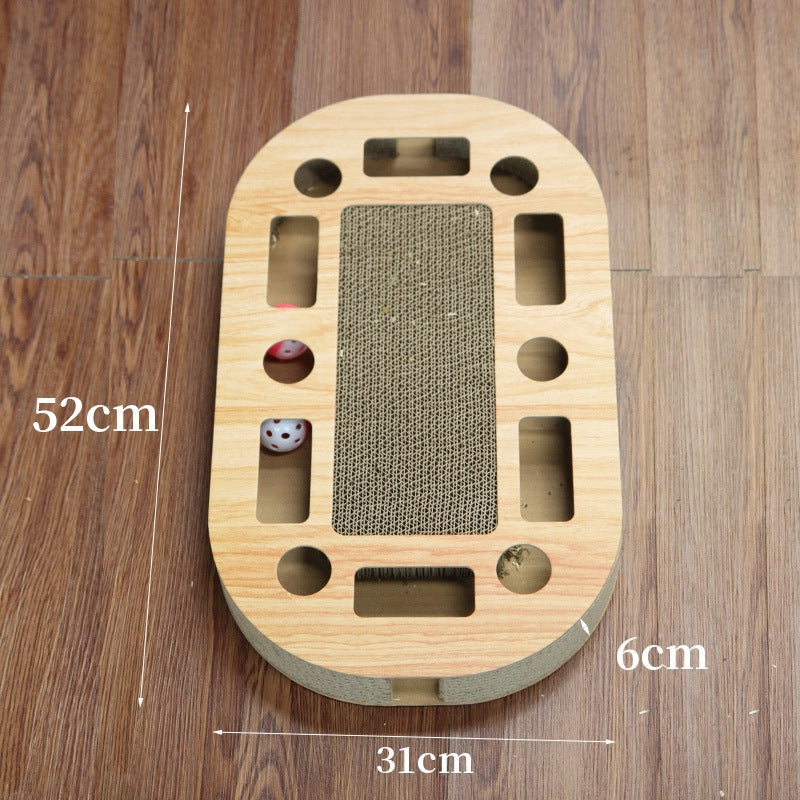 Cat scratching board, ball-shaped bell, large claw sharpener, cat turntable, pet supplies, multifunctional three-dimensional cat toy