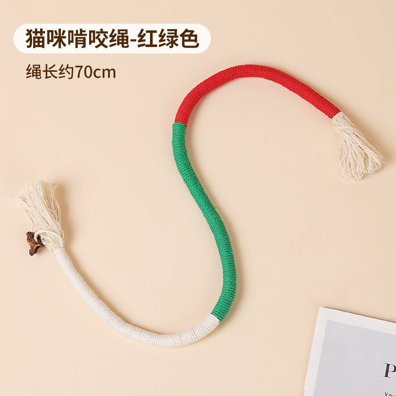 New cat teaser stick toy hanging door pet cat felt toy retractable catnip hanging cat teaser toy