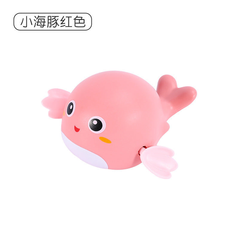 Douyin hot selling children's bathroom water swimming little penguin crab chain cool swim baby bath water toys