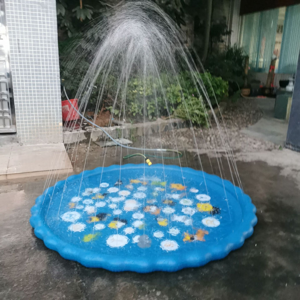 Cross-border spot PVC water spray mat summer outdoor thick non-slip children's pet lawn water spray mat fountain toy