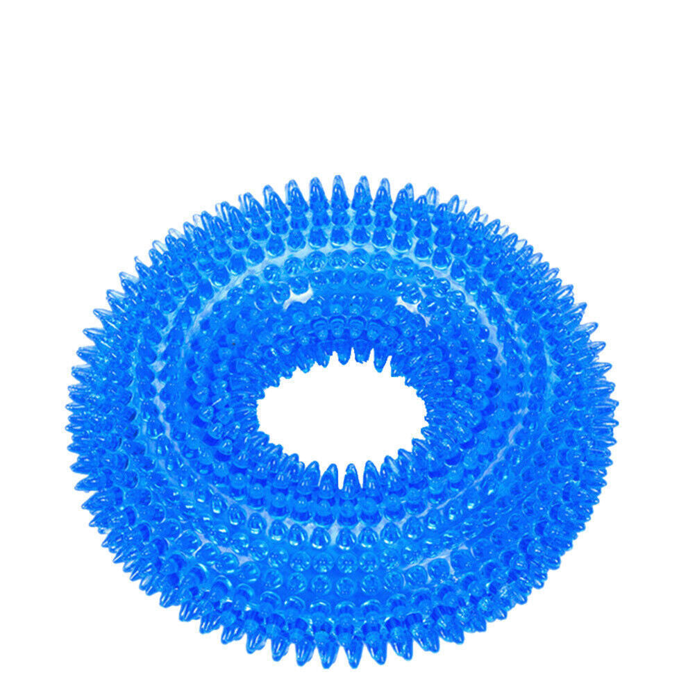 Pet dog toy ball thorn ring bite-resistant grinding teeth gripper makes sound dog donut pet sound thorn ball