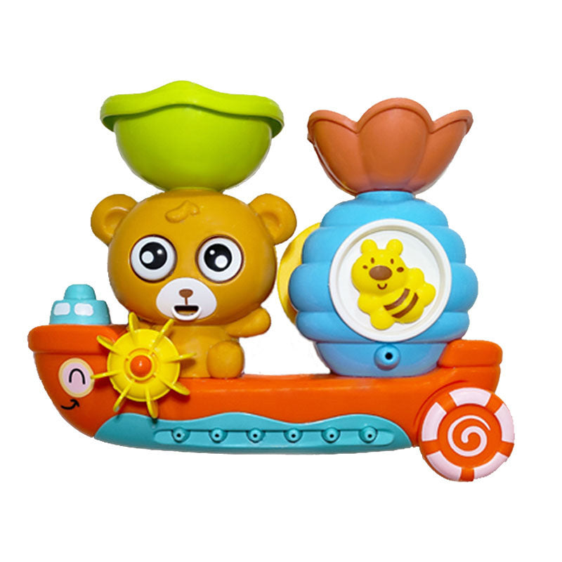 Cross-border baby bathroom toys children's water play tools bear water car bathing parent-child interaction summer swimming