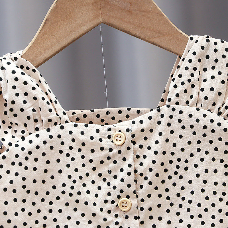 Foreign trade girls summer suit baby fashionable vest infant children summer outerwear shorts thin manufacturers