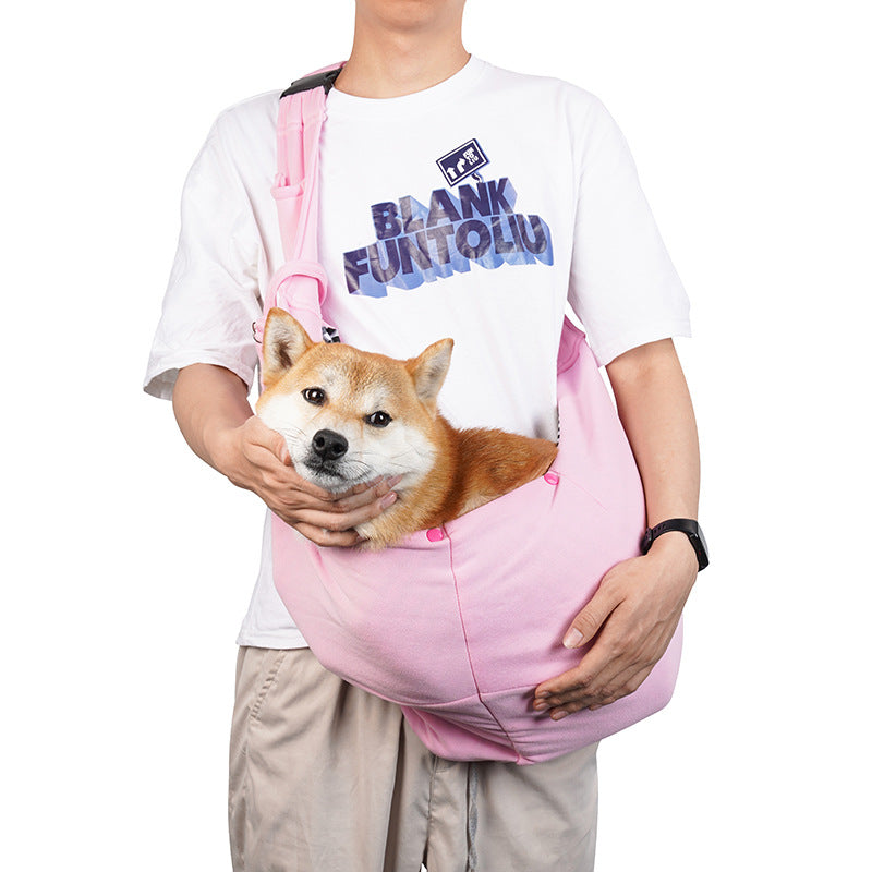 Cross-border new foldable cat bag, one-shoulder crossbody dog backpack, portable and large-capacity wholesale pet bag