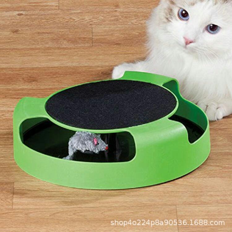 Cat Self-Hi Mouse Catcher Toy Cat Scratching Board Cat Turntable Boredom Relief Toy Cat Simulation Mouse Pet Supplies Wholesale