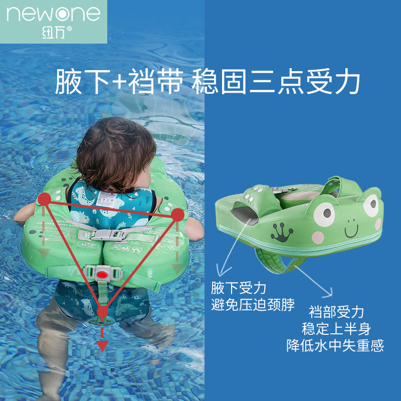 Manbao cartoon swimming ring baby armpit ring baby free inflatable anti-rollover swimming ring children beginners swimming