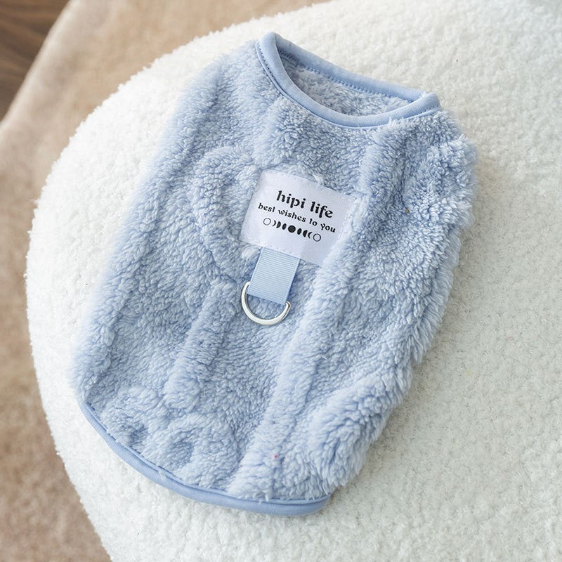 New autumn and winter Korean version dog cute cartoon small and medium-sized dog bear sweatshirt cat Teddy pet dog clothes