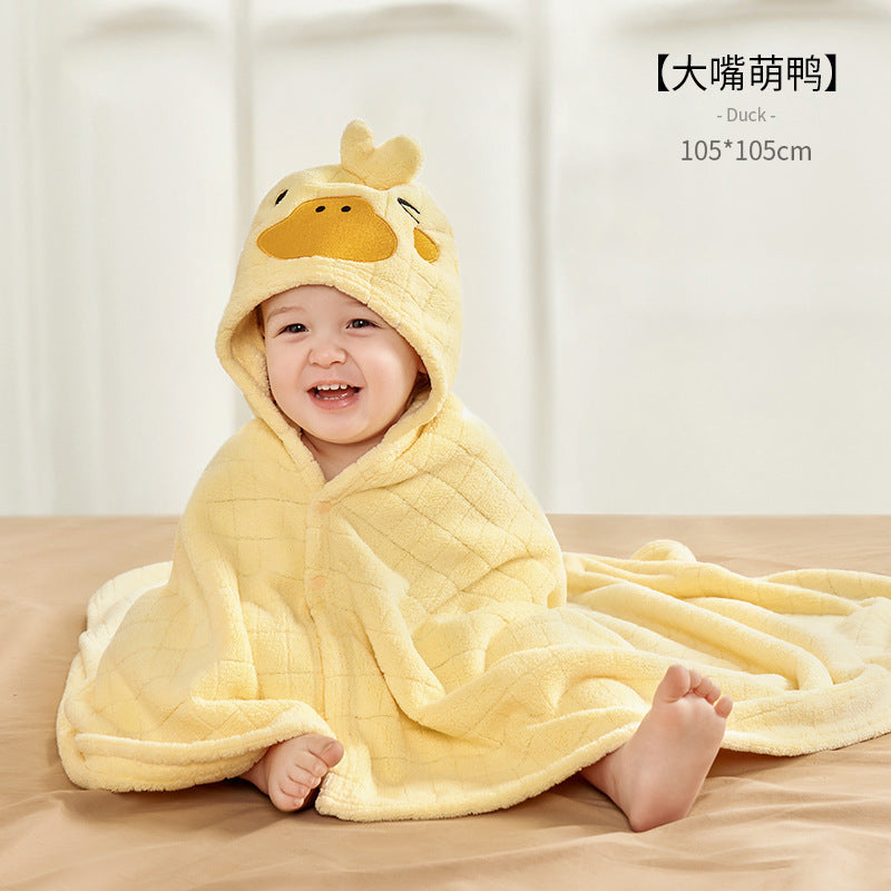 Baby bath towels, children's bathrobes, newborn baby towels, blankets, blankets, super soft absorbent, hooded quilts