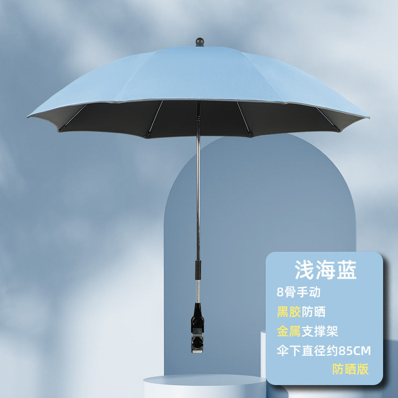 Baby stroller parasol stroller cross-border sun protection umbrella steering clip electric car parasol stroller umbrella stand