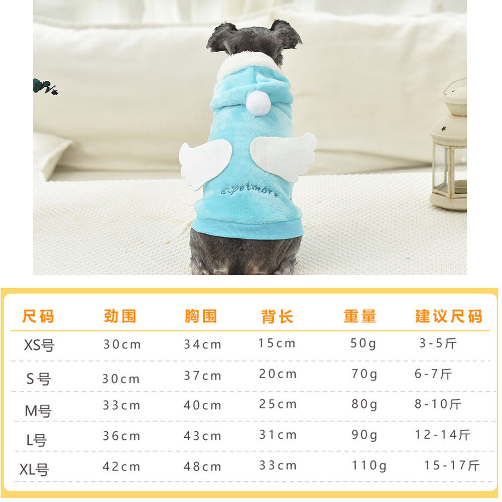 T Manufacturer New Pet Clothes Coral Fleece Puppy Clothes Cartoon Elk Dog Transformation Clothes Autumn and Winter