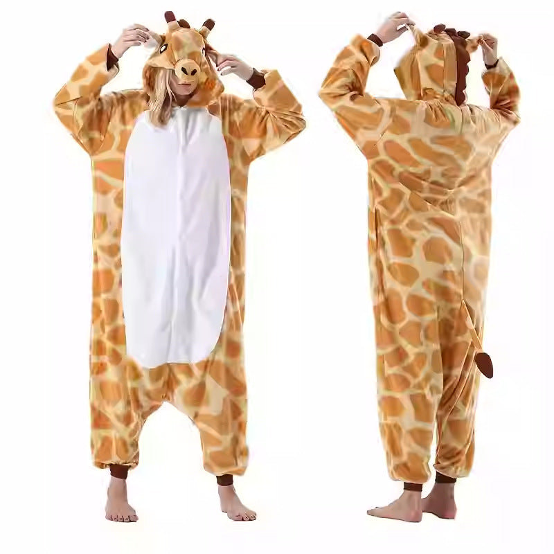 Salamander dragon taming tiger shark lion brown monkey Teletubbies adult cartoon one-piece pajamas Halloween cosp