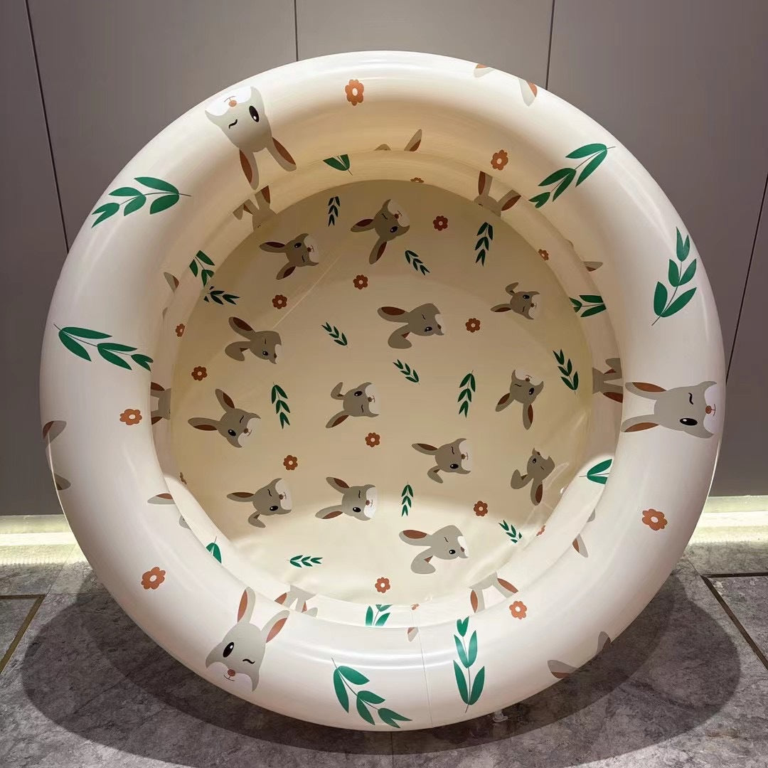 Wanmei ins Danish retro striped inflatable swimming pool baby dinosaur pool thickened home ocean ball pool