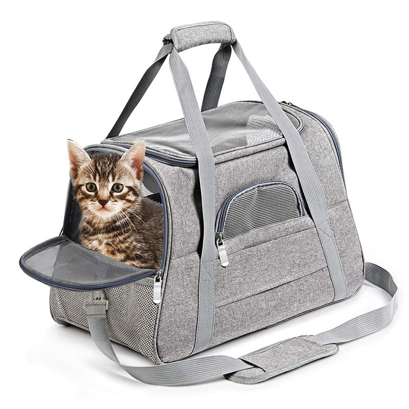 Spot pet bag portable breathable car cat bag hand-held foldable pet box multifunctional dog bag cross-border
