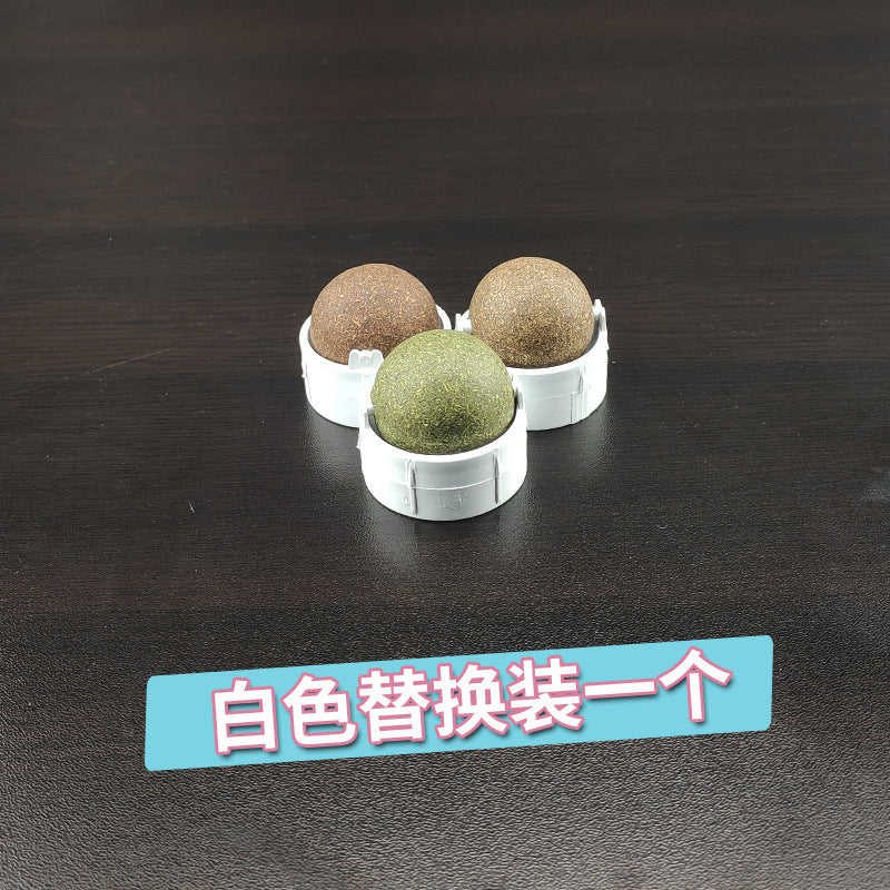 Pet cat toy mint ball cat toy molar stick catnip ball wood Tianjiao catnip toy