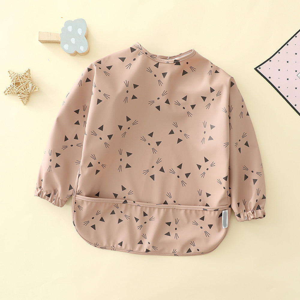 Children's waterproof anti-clothing bib baby eating bib super soft waterproof baby meal pocket anti-dirty feeding