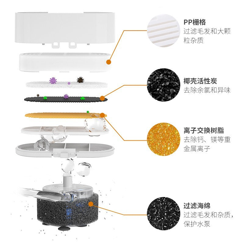 Pet drinking fountain 4L water drop with window stainless steel faucet cat dog feeder automatic water purification