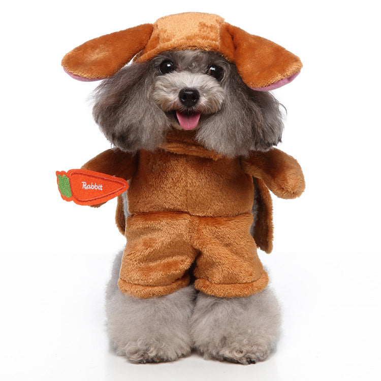 Cross-border best-selling pet Halloween Christmas clothes small and medium-sized dog standing outfit funny upright outfit dog transformation outfit
