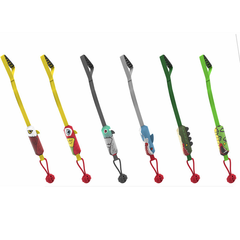 Dog tug-of-war toys popular shark dog teaser large dog pull to relieve boredom grinding rope knot pet sound toy