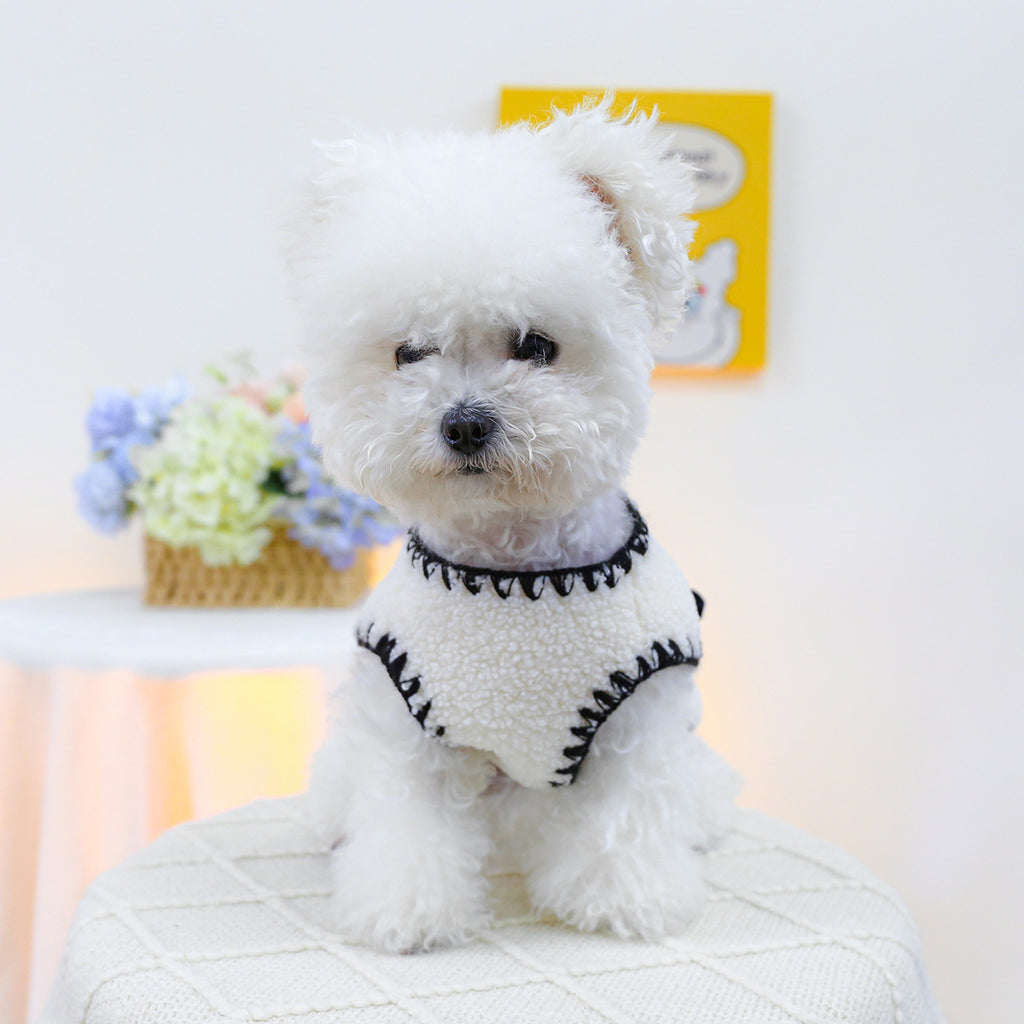 Spot cross-border hot-selling pet puppy and cat clothes source factory autumn and winter new lambskin fragrance vest