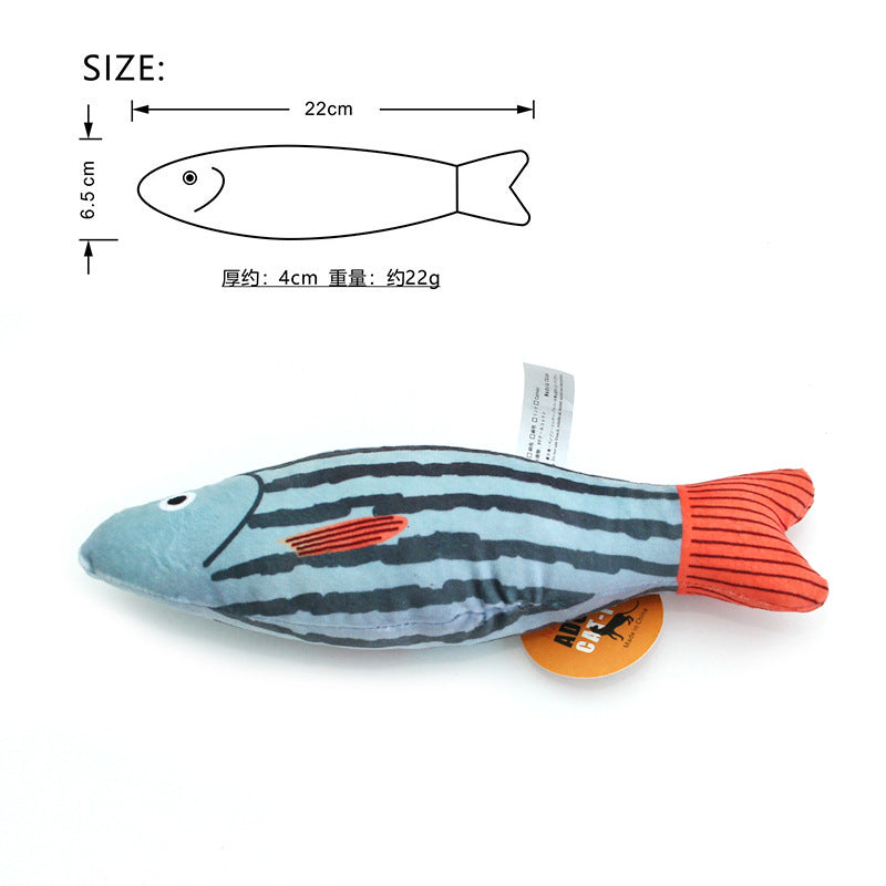 Cat toy fish simulation mint self-entertainment molar chewing cat stick kitten pet supplies cat toy