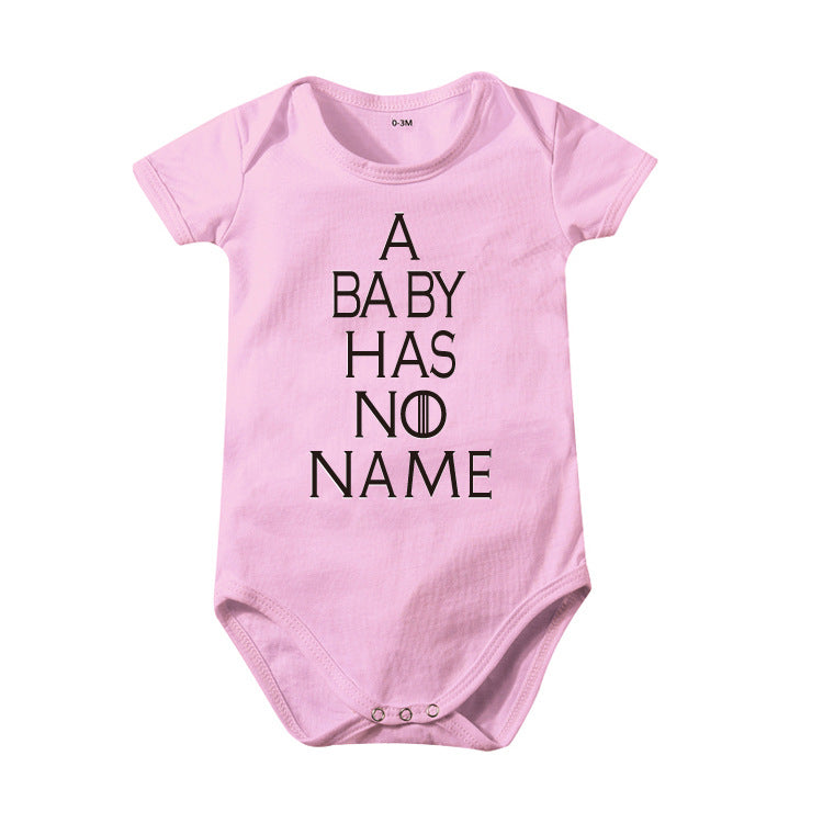 ins pure cotton crawling clothes baby triangle jumpsuit aliexpress summer print A BABY HAS NO NAME