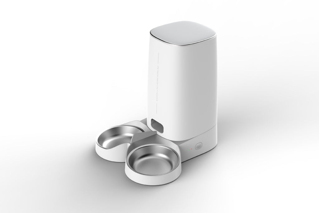 Smart pet feeder double basin cat and dog feeding automatic feeding WiFi button