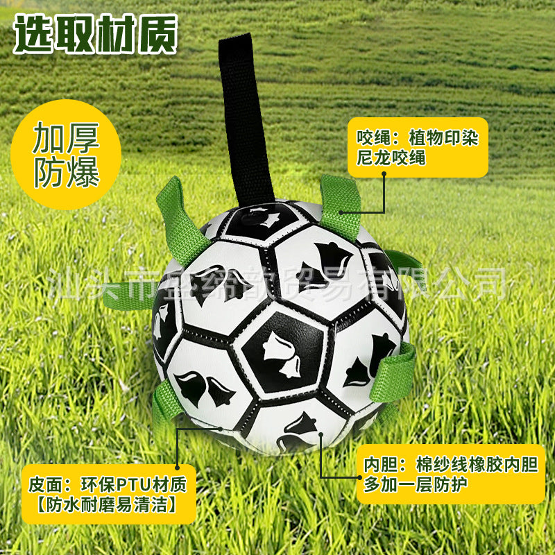 Cross-border Amazon pet dog football toy bite-resistant grinding teeth outdoor training dog walking ball boredom-relieving interactive toy