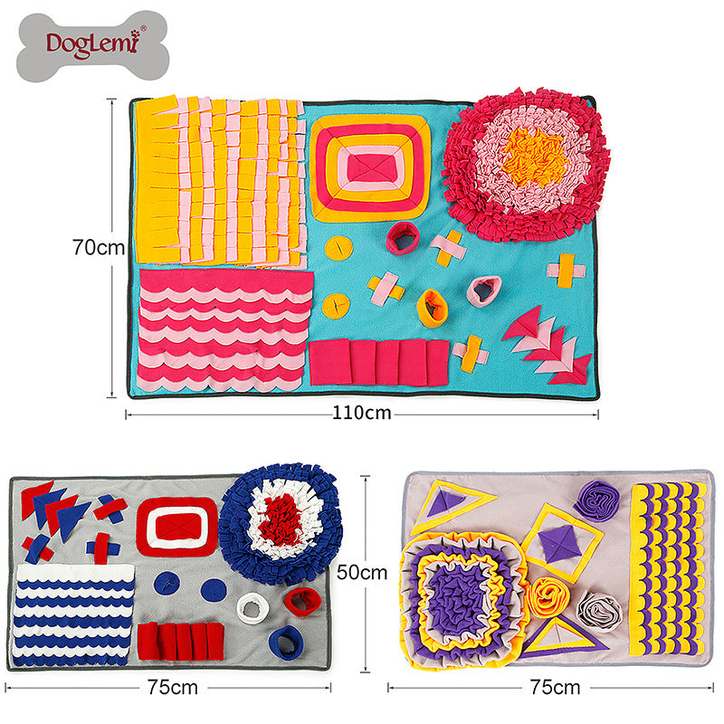 Dolemi Colored Pet Sniffing Pad Puzzle Slow Food Training Dog Toy Tibetan Food Relieves Boredom Outdoor Pet Supplies