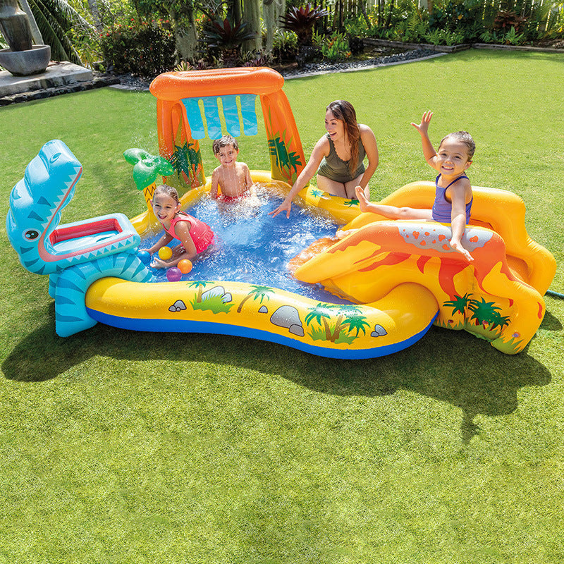 INTEX thickened swimming pool fishing pool inflatable ball pool baby paddling pool swimming pool home with slide swimming pool