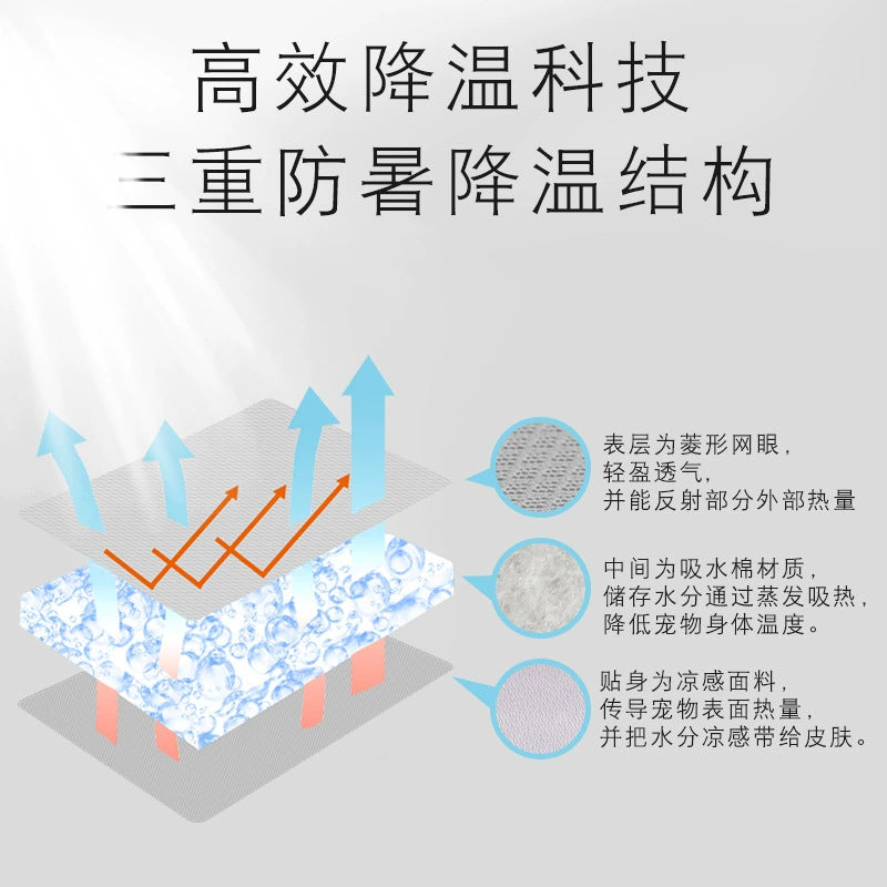 Pet cool clothes dog clothes summer heatstroke prevention and cooling golden retriever labrador teddy pet vest summer