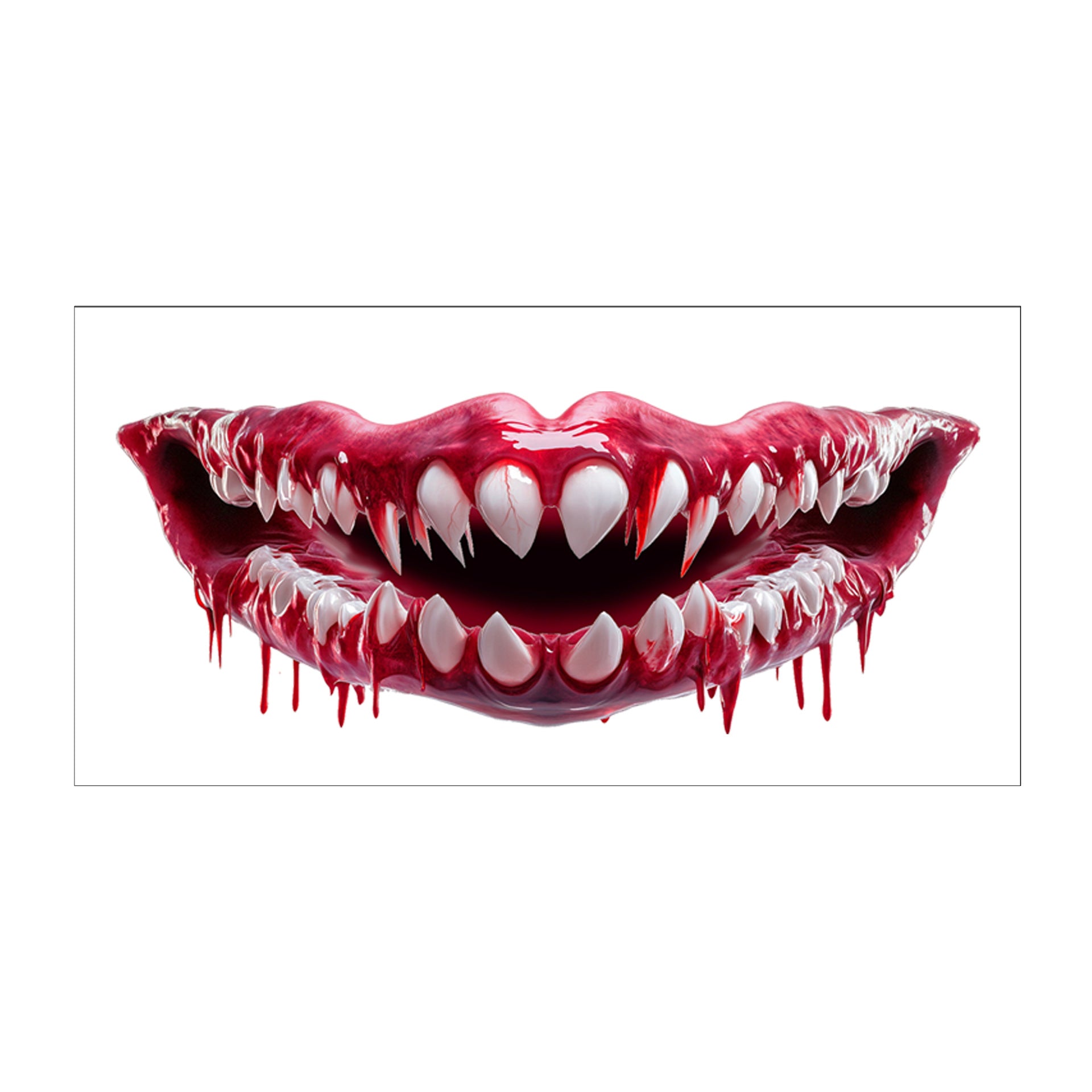 New foreign trade Halloween mouth tattoo stickers party horror makeup horror funny lip makeup DIY mouth stickers