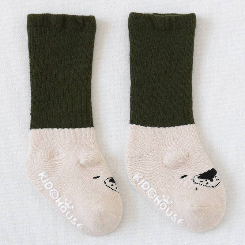 Newborn baby floor socks children's non-slip indoor full socks silicone toddler early education mid-tube cooling socks