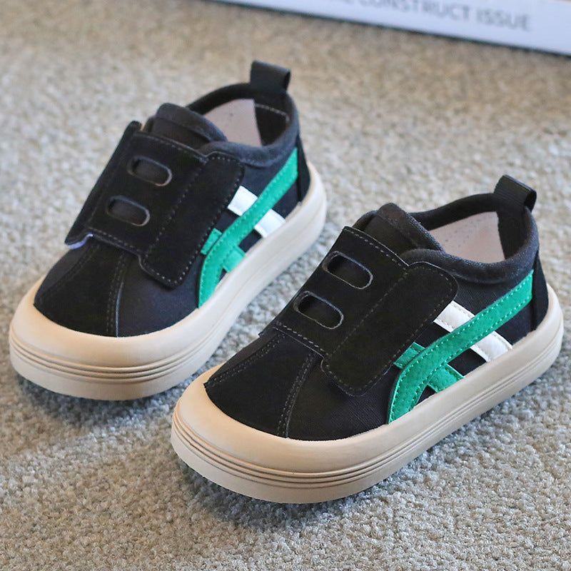 Spring and Autumn New Children's Canvas Shoes Boys Girls Skateboard Shoes Kindergarten Baby Shoes Soft Sole Sneakers Explosive Wholesale