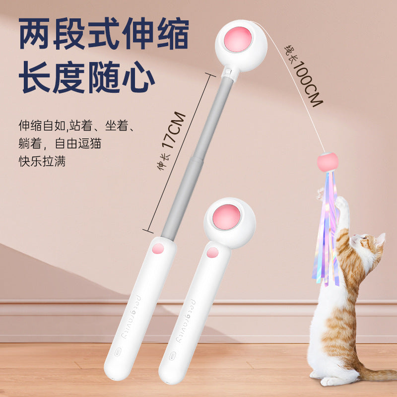 Gravity tease cat stick cat self hi fairy feather bell replacement can add catnip pet supplies kitten toy