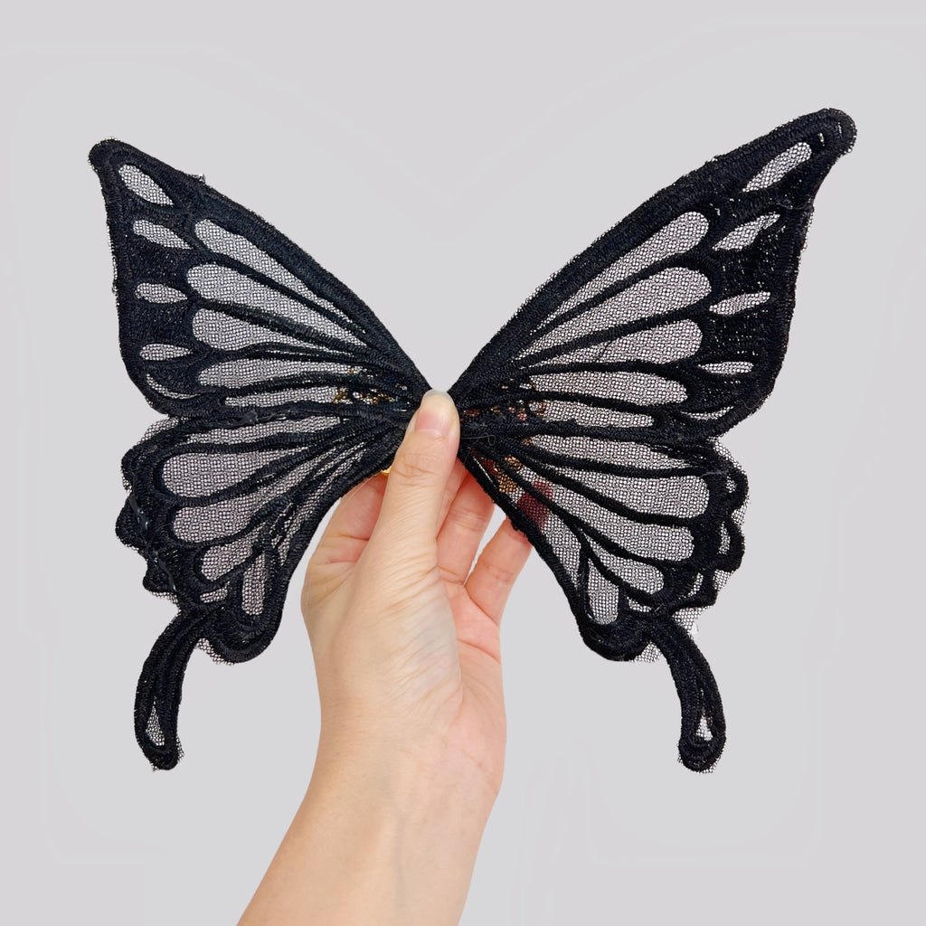 Dark Gothic Witch Big Butterfly Hairpin Halloween Devil Three-Dimensional Bat Wings Side Clip Lolita Hair Accessories