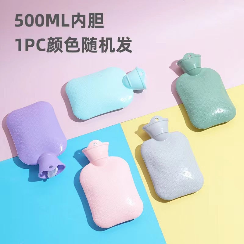Cartoon plush hot water bottle explosion-proof water injection student hot water bag cartoon doll bear silicone warm baby manufacturer wholesale