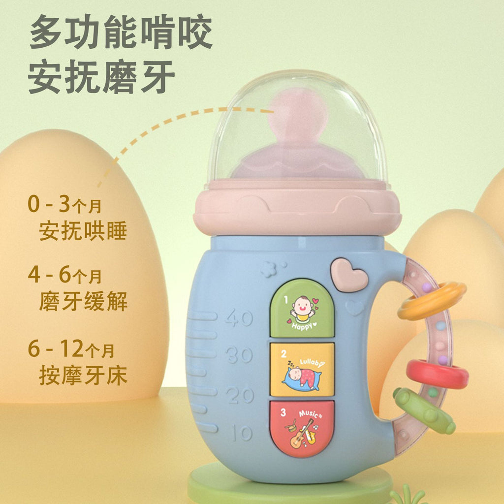0-1 year old baby toys, newborn light music electric soothing bottle, rattle Chinese and English early childhood education mobile phone