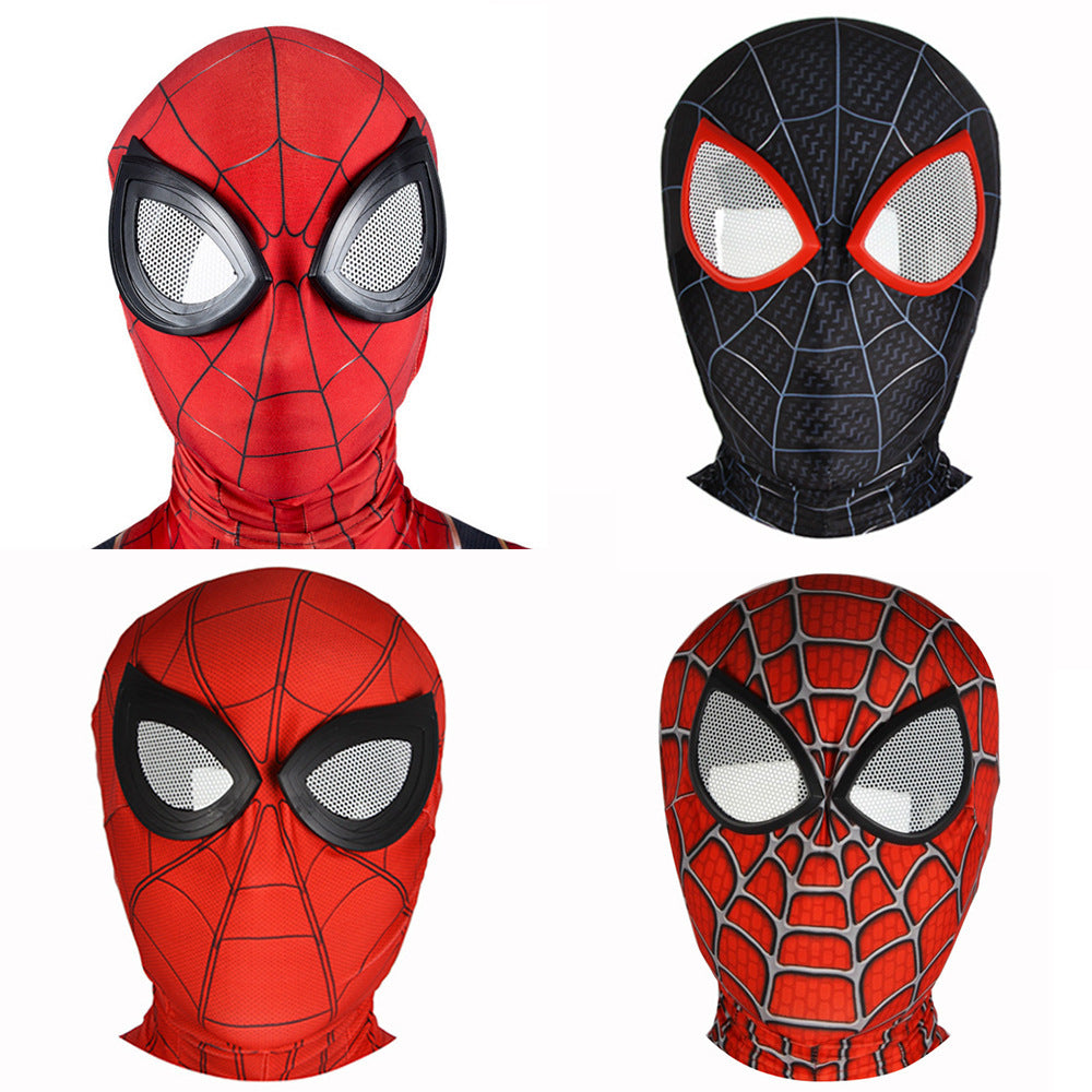 Halloween performance stage headgear children adult expedition steel anime glasses tights spiderman face mask