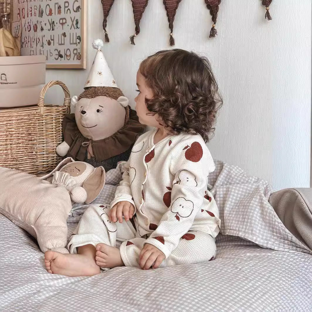 Children's pajamas home clothes suits children's clothing type a cotton girls baby baby clothes boys baby boy long autumn