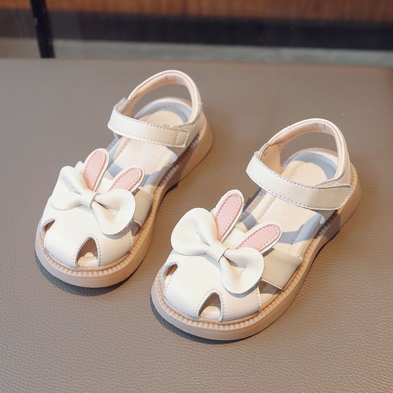 Girls shoes children's cute princess shoes 2024 new summer little girl baby hot style soft bottom closed toe sandals