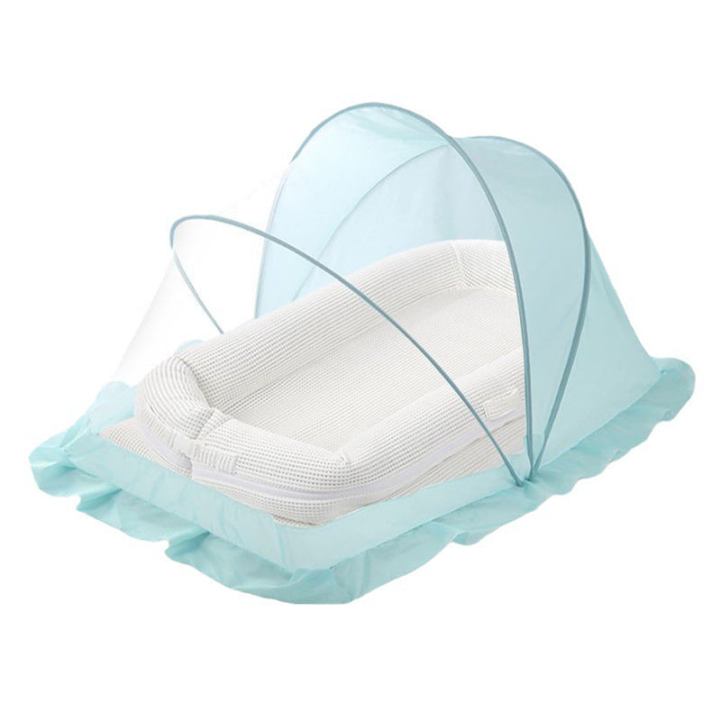 Portable baby crib mid-bed anti-pressure multifunctional movable baby newborn bb game safety bed breathable