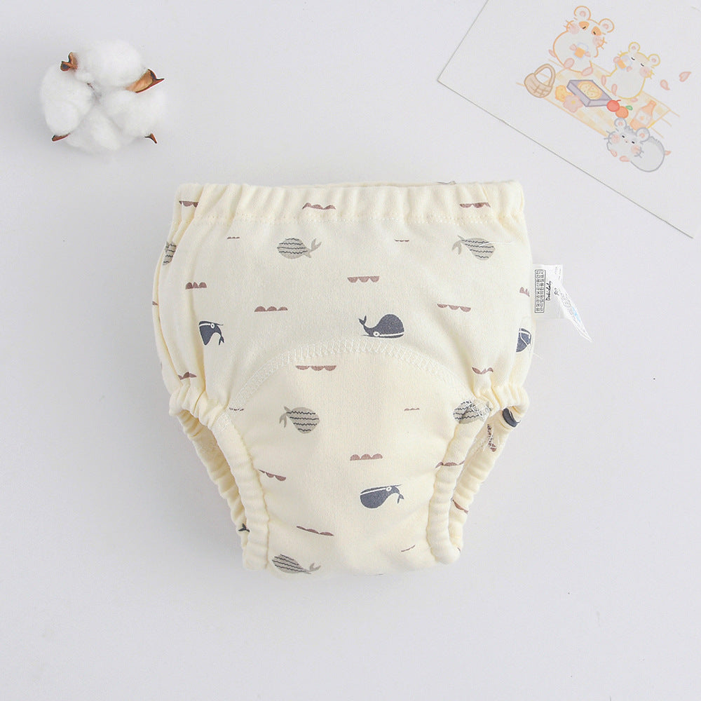 ins cartoon baby pee training pants pure cotton gauze diaper learning pants baby waterproof diaper pocket diaper pants
