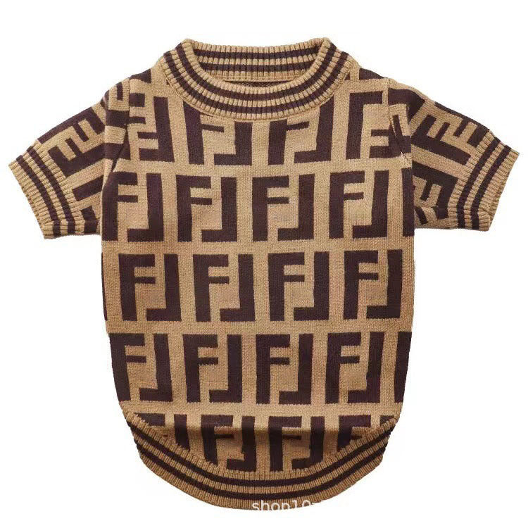 Autumn and winter trendy new knitted pet sweaters cross-border hot-selling cats and dogs warm and comfortable clothes Teddy clothing