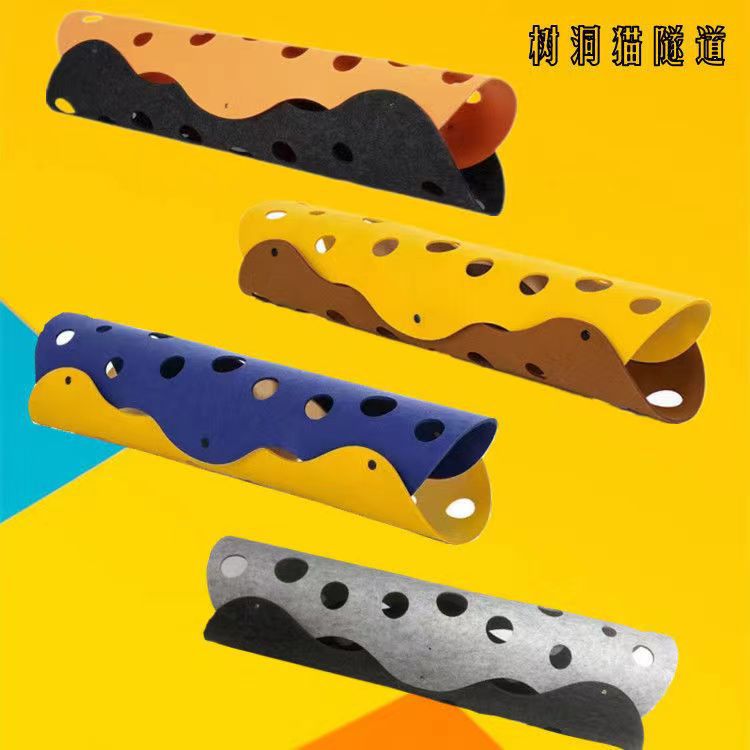 Cat toy channel pet cat tunnel rolling ground dragon teasing cat toy cat nest various combination felt cat nest tunnel